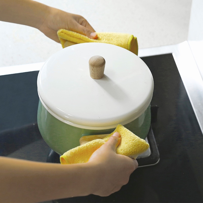 Khăn Lau Chén Dĩa Bằng Sợi Nhỏ Dày Dặn Thấm Hút Có Thể Tái Sử Dụng