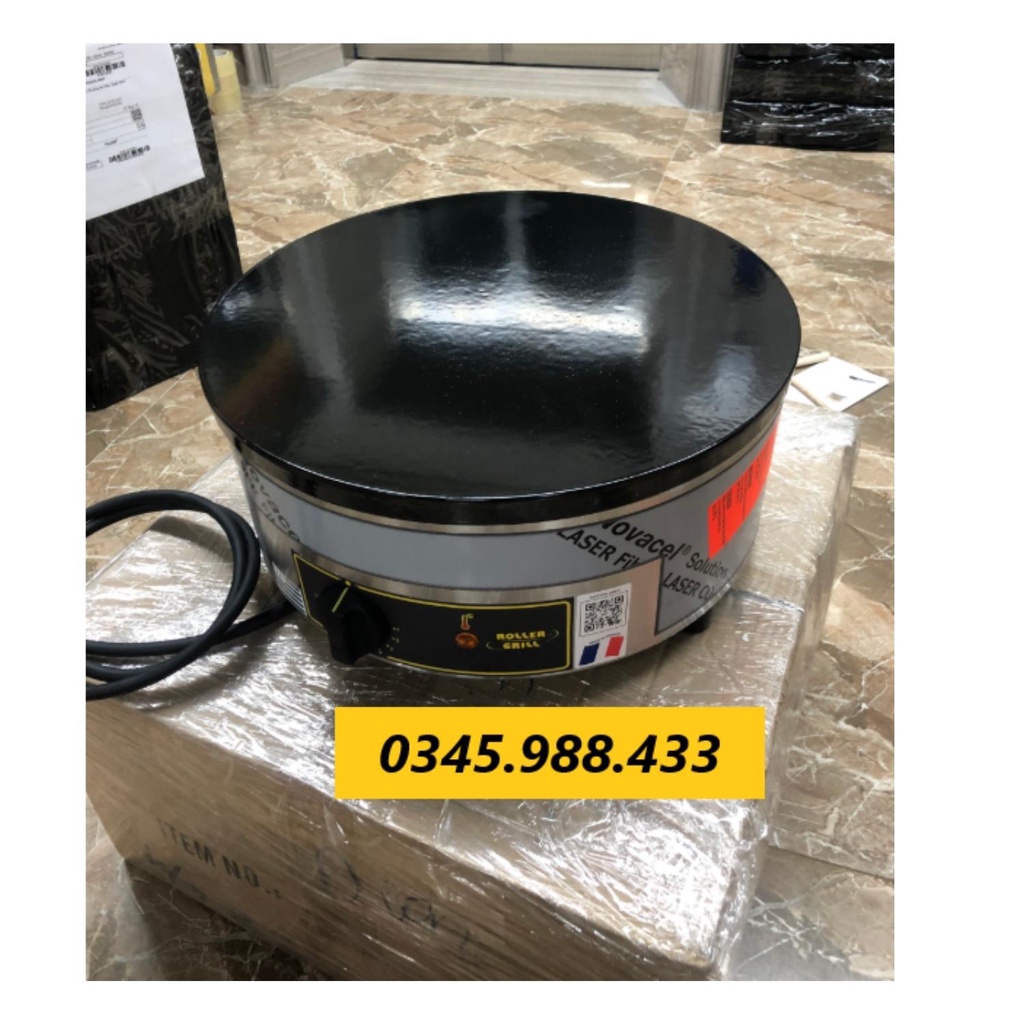 Máy làm bánh crepe Roller Grill CFE 400 tròn điện Pháp mặt gang tráng men siêu bóng - Bảo hành 12 tháng