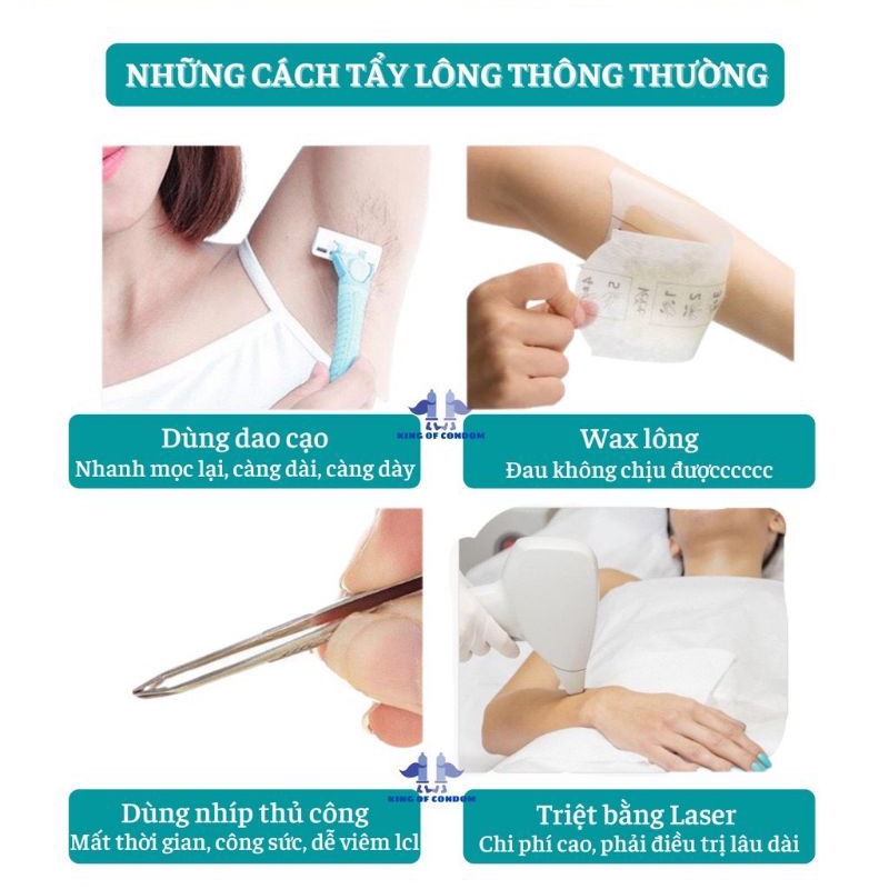 Tẩy lông không đau kem tẩy lông vĩnh viễn ức chế sự phát triển lông thân