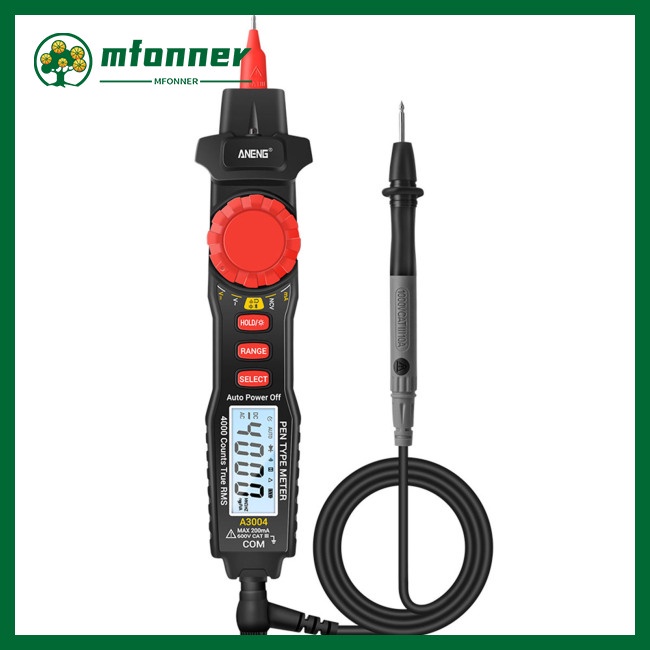 Bút Đo Điện Vạn Năng Kỹ Thuật Số Aneng A3004 Đếm 4000 Ac / dc