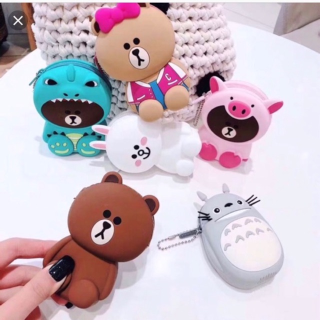 Ví đựng đồ mini hình thú silicon