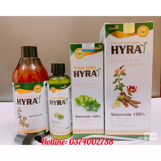 Liệu trình tóc rụng: 1 Tinh dầu Xịt tóc Hyra + 1 Dầu gội Thảo dược