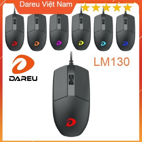 Chuột DAREU LM130 (MULTI-LED, USB) có dây