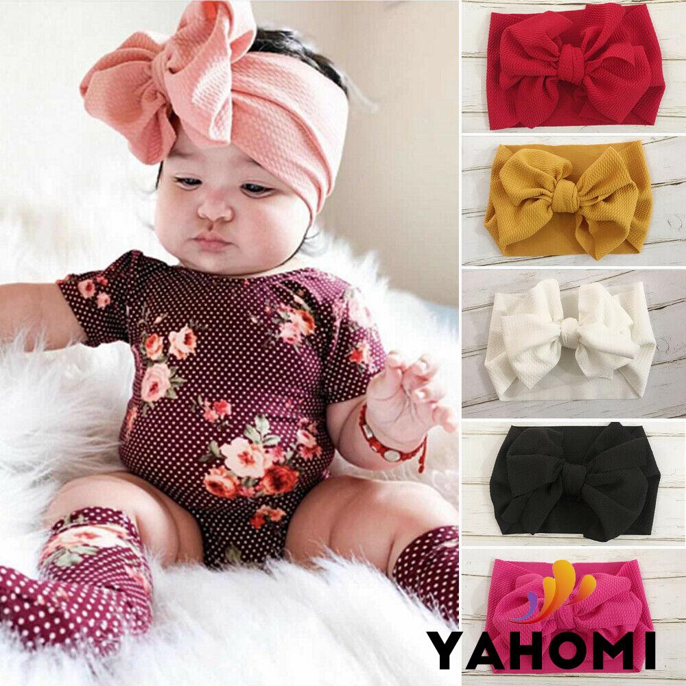 Turban thắt nơ to xinh xắn đáng yêu cho bé