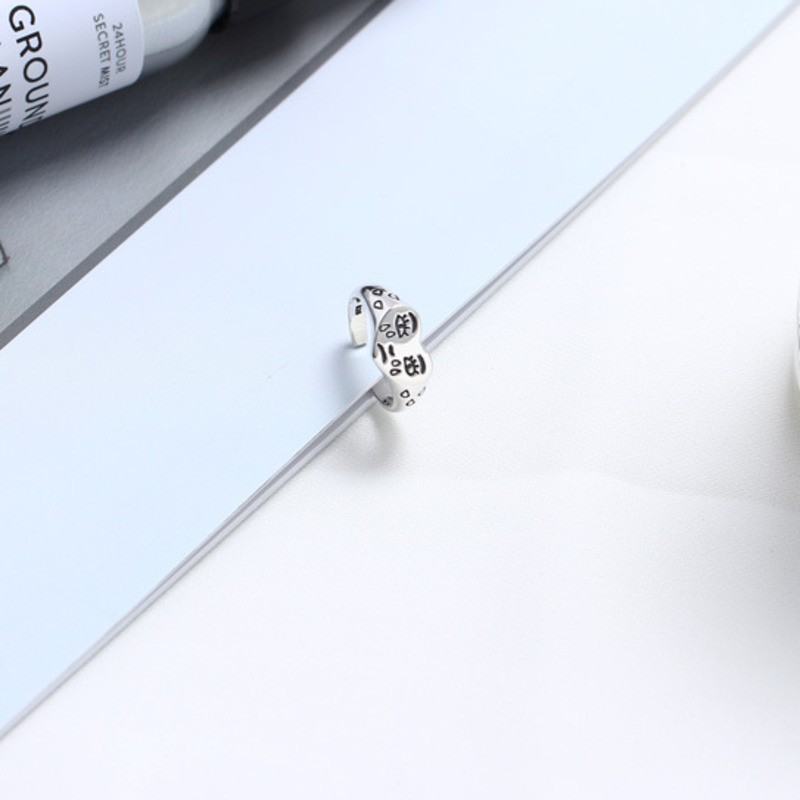 CREATIVE Nhẫn Đeo Tay Mặt Trái Tim Pha Lê Phong Cách Hàn Quốc Sáng Tạo