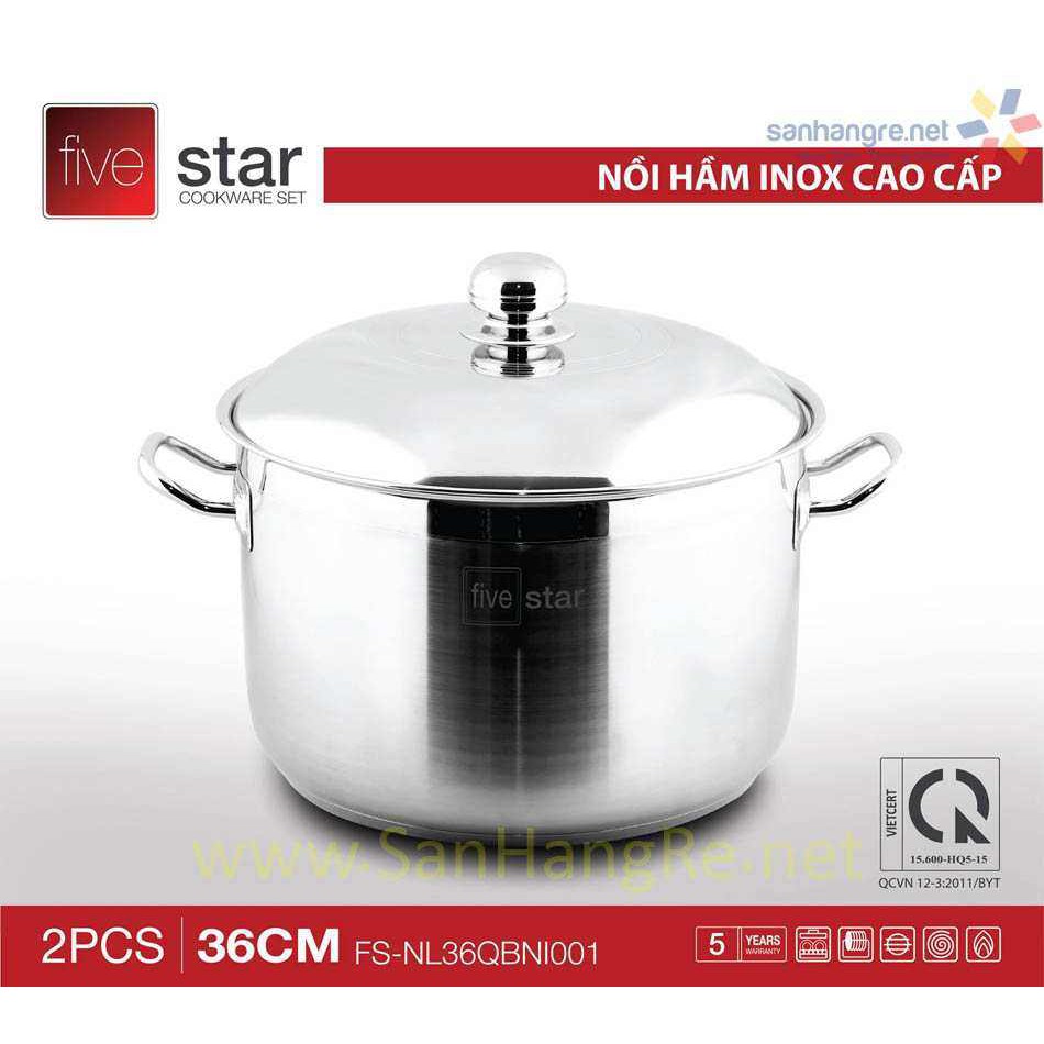 NỒI LUỘC GÀ FIVESTAR 36CM ĐUN TỪ