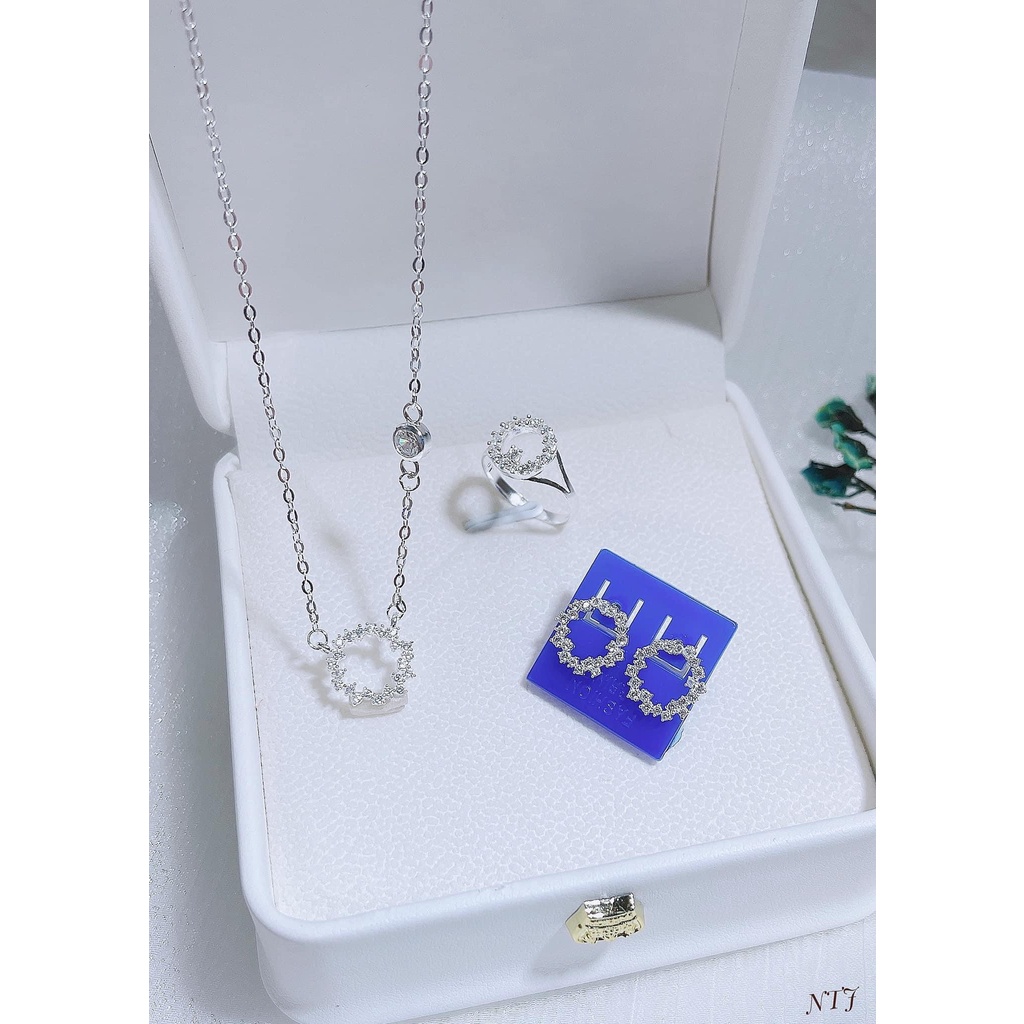 Bộ trang sức nữ huyền thoại biển xanh chuẩn bạc ta sáng đẹp - Kho sỉ bạc Nhất Linh