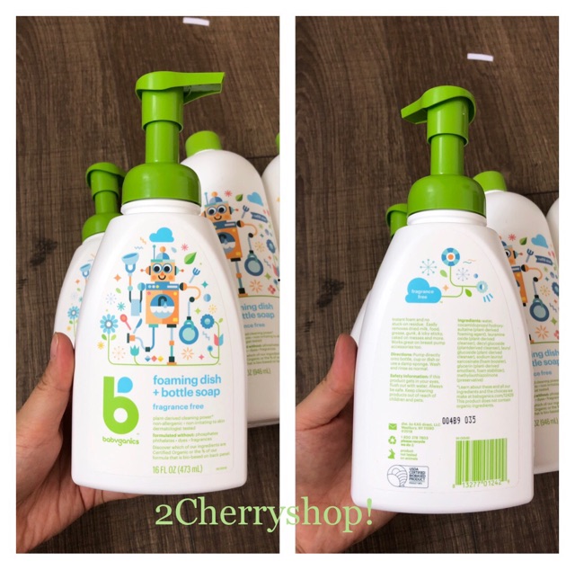 Nước rửa bình sữa Babyganics 473ml &amp; 946ml