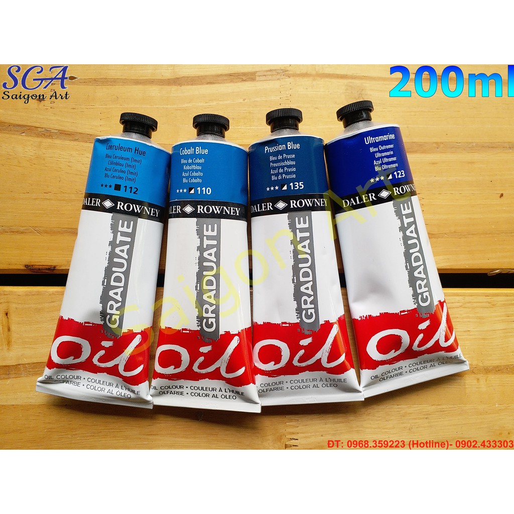 Sơn dầu Anh DALER ROWNEY dòng GRADUATE tuýp 200ml