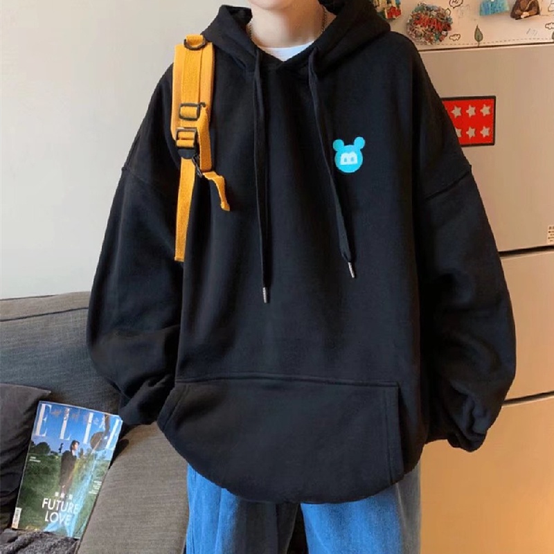 Áo hoodie Thể Thao Dáng Rộng In Chữ Phong Cách Hip Hop Đường Phố Mùa Đông Cho Nam Cỡ Lớn M-5XL