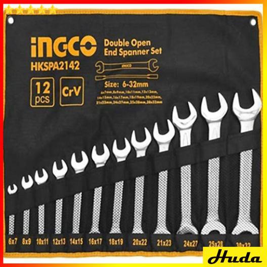 Bộ 12 cờ lê hai miệng ingco HKSPA2142  LKJ