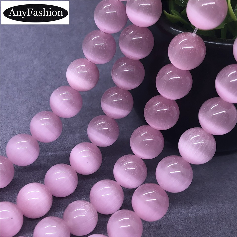 Chuỗi Hạt Đá Mắt Mèo 4-12mm Tự Nhiên 7 Màu Tự Nhiên Làm Vòng Tay / Dây Chuyền