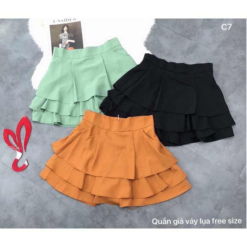 🌹Quần giả váy tầng von bảng màu mới | BigBuy360 - bigbuy360.vn