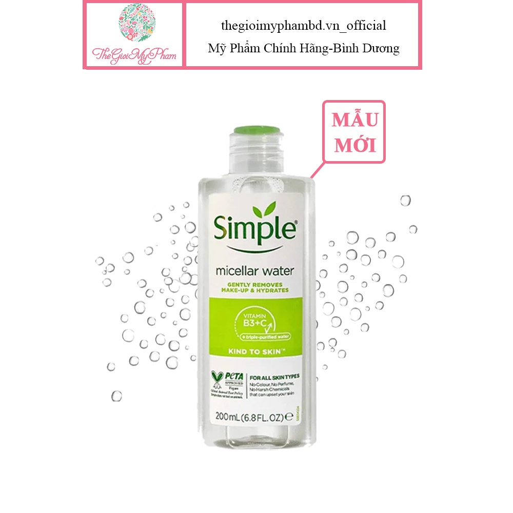 Nước Tẩy Trang Simple Micellar Cleansing Water 200ml