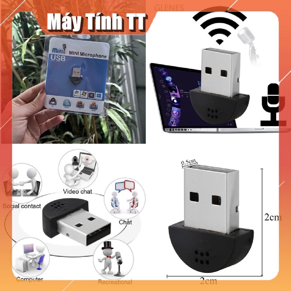 Mic  tiện dụng dùng trong dạy học Online, Livestream , ghi âm trên Laptop / Máy tính HÌNH USB- Máy Tính TT