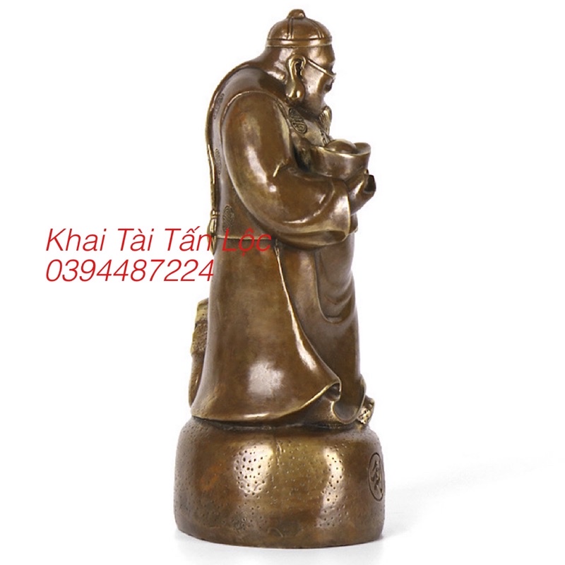 TƯỢNG ÔNG QUẢN GIA QUẢN TÀI BUÔN MAY BÁN ĐẮT ĐỒNG CAO 21cm