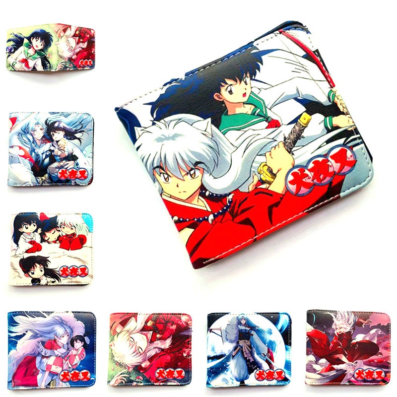 Ví Da PU Ngắn In Hình Inuyasha Sesshoumaru Higurashi Kagome Trẻ Trung Có Ngăn Đựng Thẻ Thời Trang Cho Nam Và Nữ Giá Đỡ