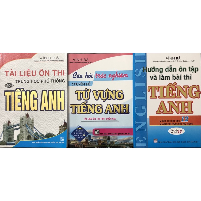 Sách - (Combo 3 cuốn) Câu Hỏi Trắc Nghiệm Chuyên Đề Từ Vựng Tiếng Anh - Tài Liệu Ôn Thi Thpt Môn Tiếng Anh - Hướng Dẫn