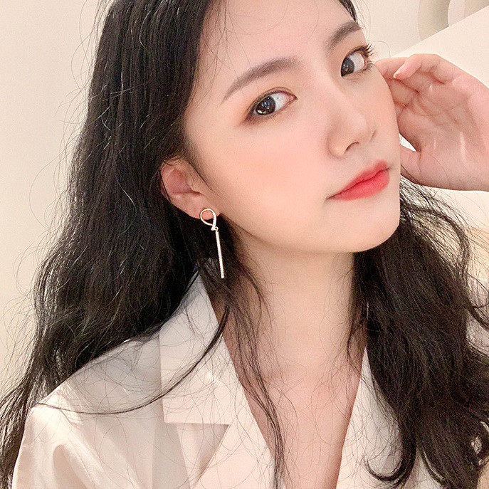 Bông tai họa tiết nút thắt đính đá độc đáo BT128