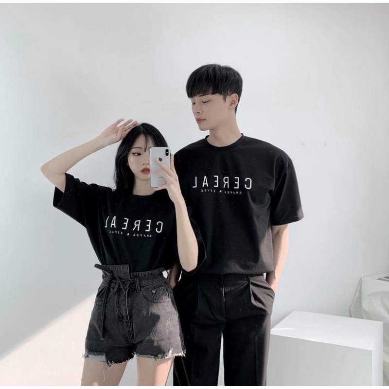 Áo phông đôi cotton 100% CREAL NEOCOUPLE