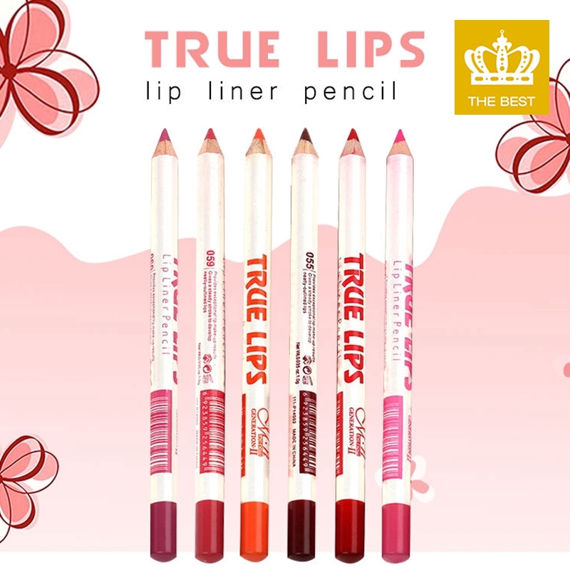 [Hàng mới về] Set 6 chì kẻ môi kháng nước lâu trôi thời trang cho phái đẹp