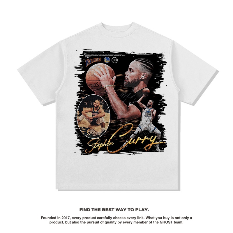 Áo Thun Thể Thao Ngắn Tay Cổ Tròn In Hình Ellen NBA Finals FMVP Curry Cho Fan NBA