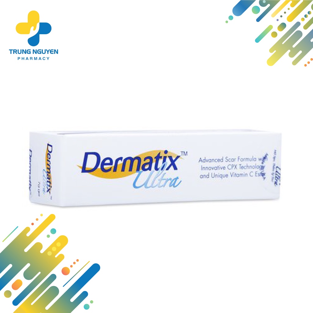 Kem mờ sẹo Dermatix Ultra tuýp  7g nhập khẩu USA - làm phẳng và mờ sẹo lồi, sẹo thâm, sẹo phì đại, nám rạn da