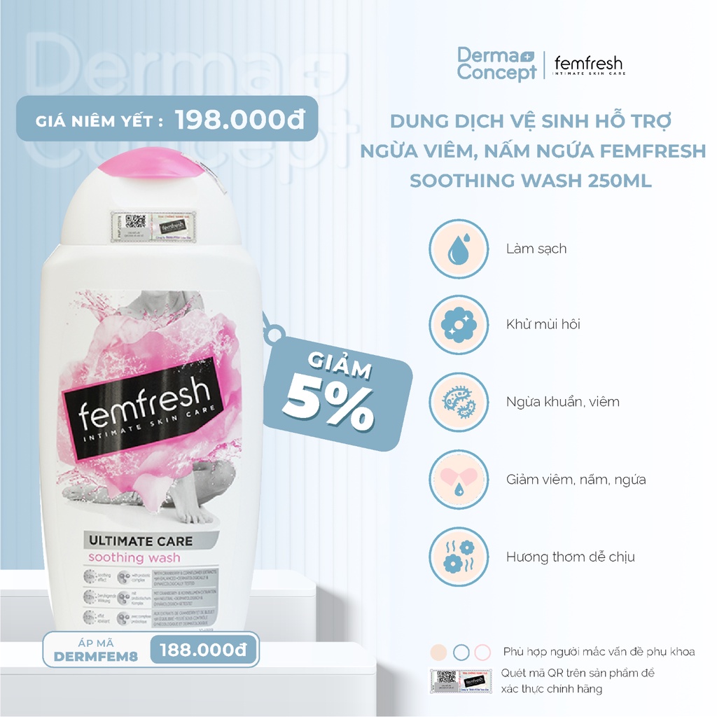 Dung dịch vệ phụ nữ Femfresh Daily Intimate Wash Anh Quốc 150ml/ 250ml [NHẬP KHẨU CHÍNH HÃNG 100%]