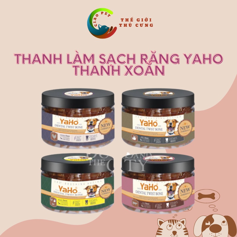 Bánh thưởng yaho làm sạch răng thú cưng (thanh xoắn)