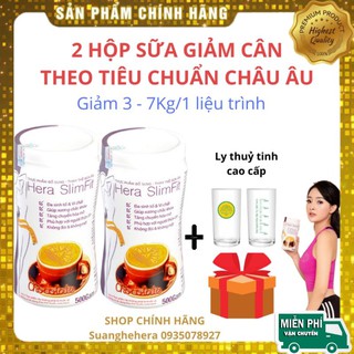 Liệu Trình 2 Hộp Sữa Giảm Cân Hera Slimfit 500gr♥Giảm cân nhanh, giảm cân tại nhà, an toàn