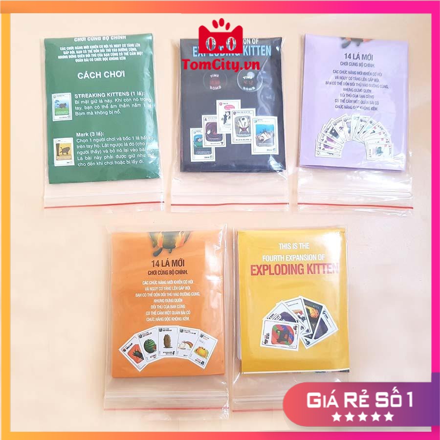 Combo mèo nổ Exploding Kittens + 5 bản mở rộng bản Đẹp