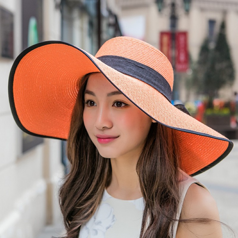 Nón rộng vành chống nắng đi biển mùa hè thời trang Hàn Quốc, mũ rộng vành đi biển mùa hè