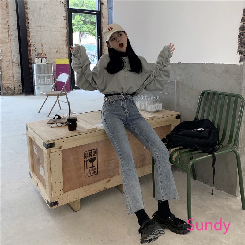 Quần Jean Ống Đứng Thời Trang Mùa Thu Cho Nữ