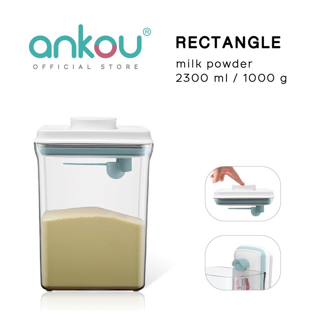 ANKOU Hộp Đựng Sữa Bột Hình Chữ Nhật (2300Ml)