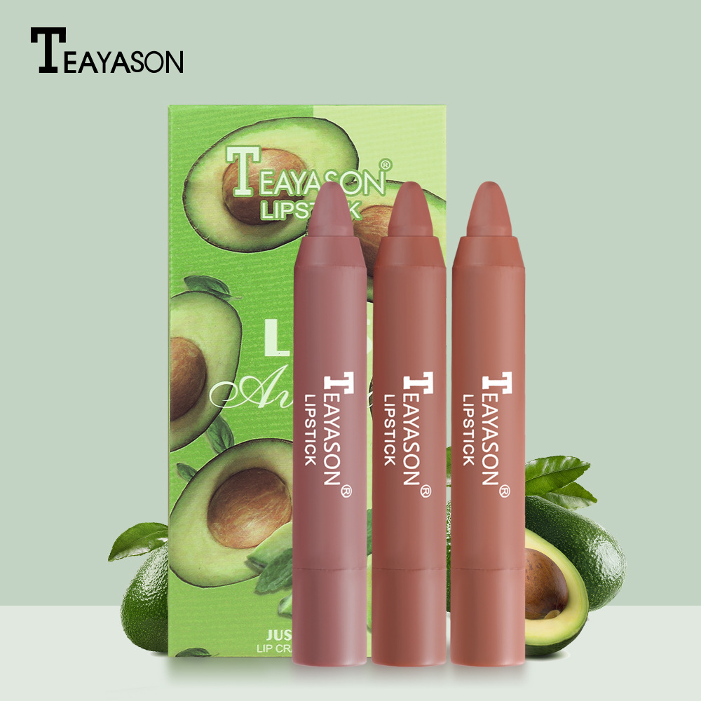 Set 3 thỏi son sáp Teayason tông lì dưỡng ẩm chống nước lâu trôi