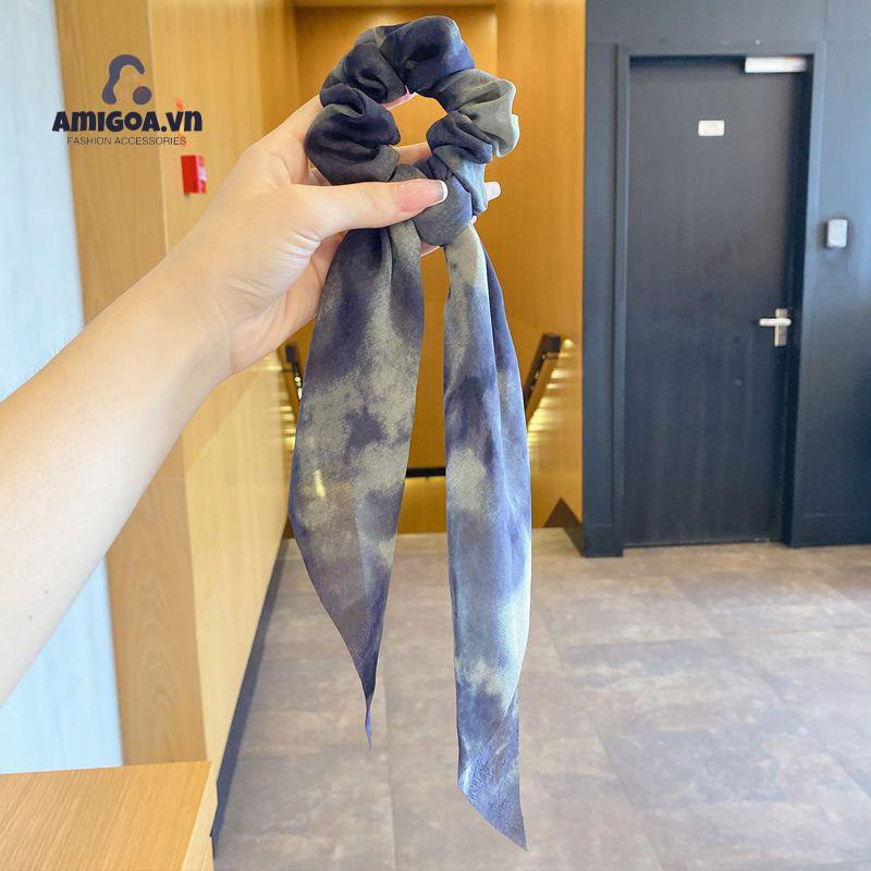 ✨✨Dây Cột Tóc Chiffon Màu Gradient Phối Dây Ruy Băng Dễ Thương