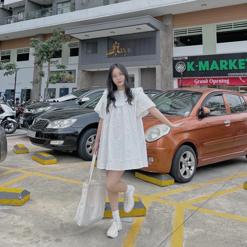 ĐẦM BABYDOLL TAY LOE (ảnh thật/video)