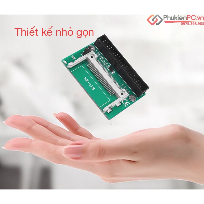 Chuyển đổi thẻ nhớ CF sang IDE ATA 40pin male chân đực, thay thế ổ cứng HDD IDE bằng thẻ nhớ CF cho máy tính công nghiệp