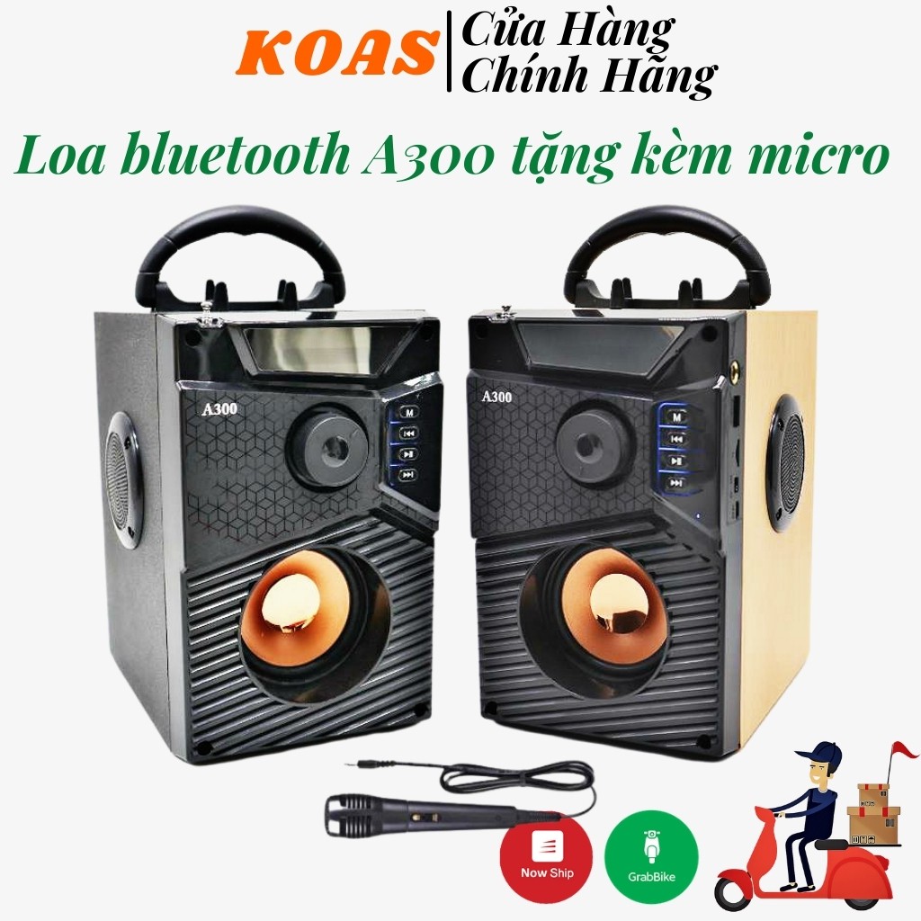 Loa A300 Hozito  Version 2021 Tặng Mic Hát, Loa Karaoke Bluetooth Cầm Tay