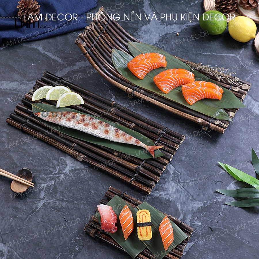 Khay tre, Bè tre nhiều kích thước đựng sushi hoặc dùng làm phụ kiện chụp ảnh