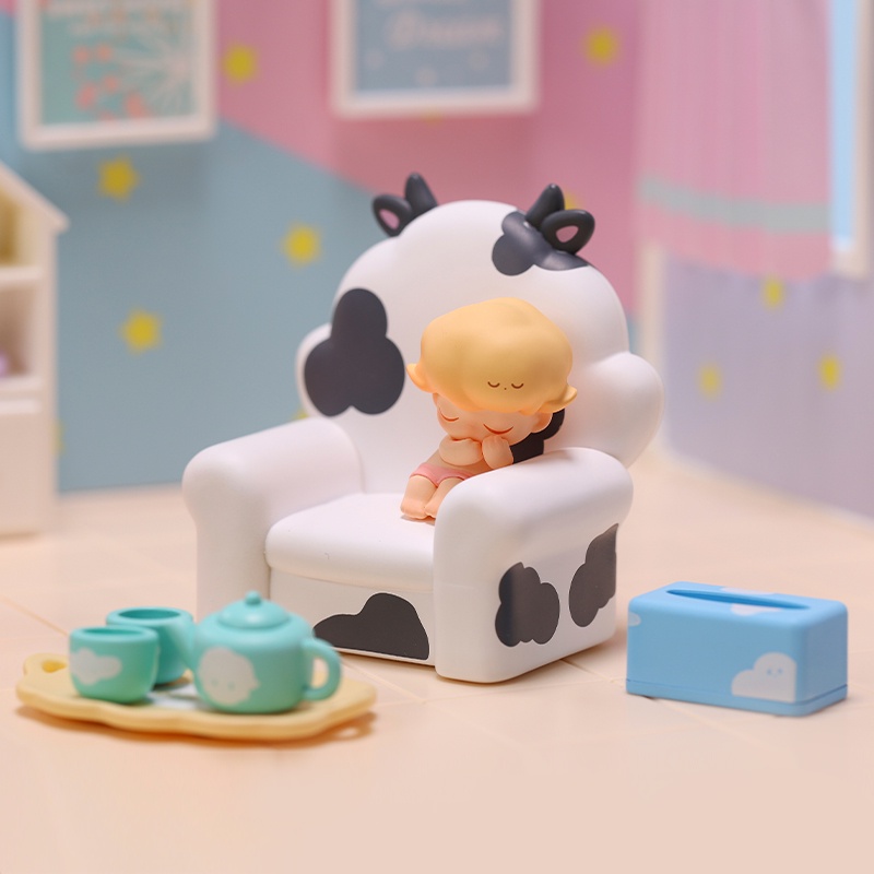 POP MART Mô Hình Búp Bê DIMOO Homebody Series Trang Trí