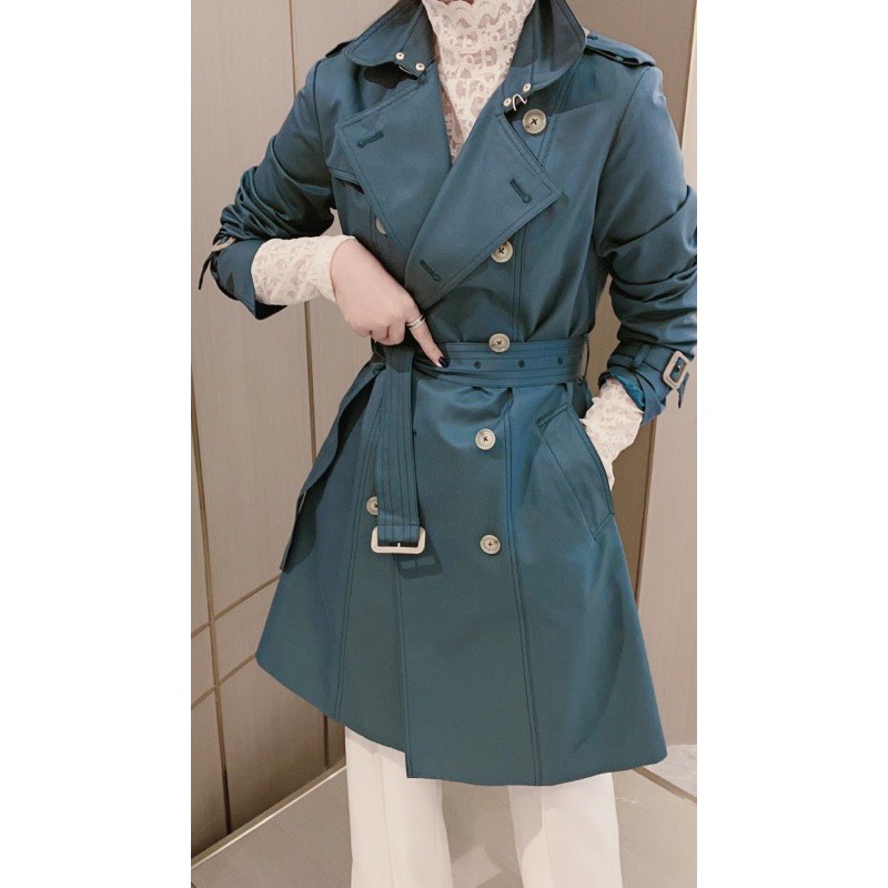 Áo mangto nữ Burberry BBR cao cấp bản nhiều màu 2 hàng cúc kèm đai