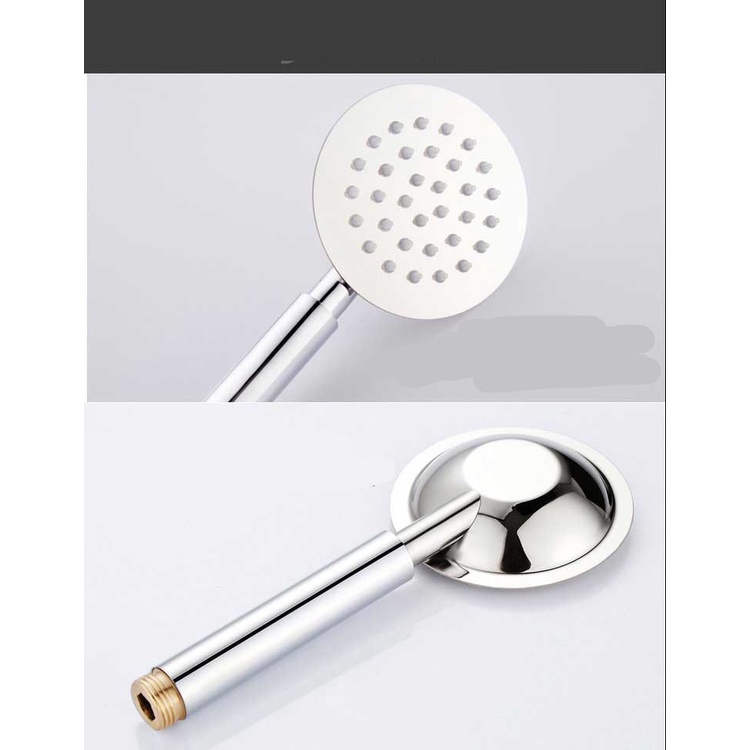 [ Có Video ] Tay sen tắm vòi hoa sen chất liệu inox 304 bóng kiểu dáng tròn chuẩn cao cấp - QM061