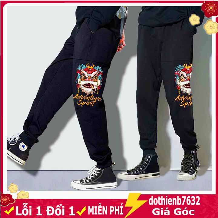 Quần jogger thể thao  FREESHIP  Quần nỉ nam nữ bó ống co giãn vải đẹp ống dài in hình phong cách Hàn Quốc