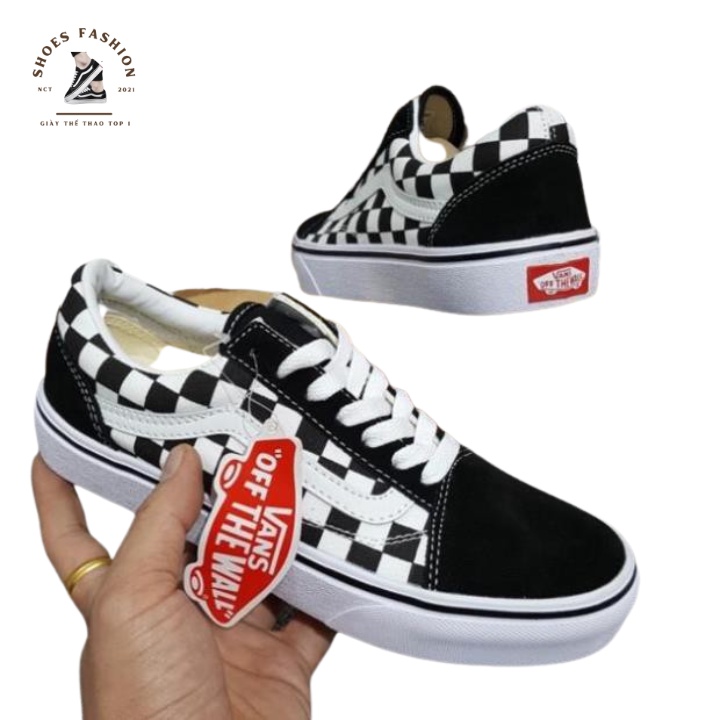 Giày thể thao nam nữ vans classic in thân caro hàng việt nam xuất khẩu giầy thể thao sneaker nam nữ full size 36-43
