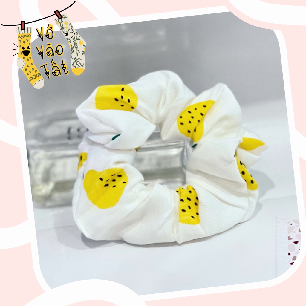 Buộc tóc scrunchies hình trái cây xinh xắn