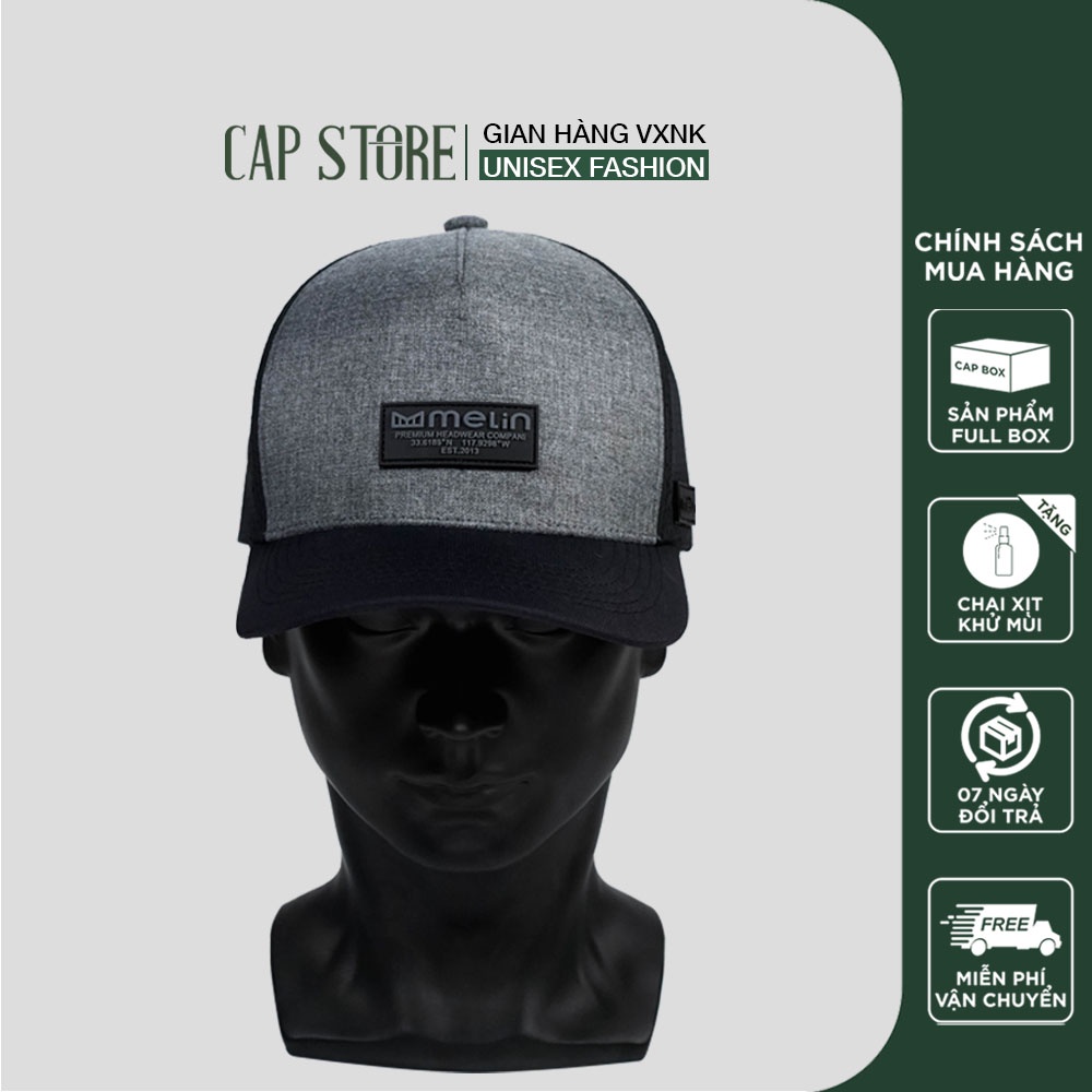 Nón lưỡi trai lưới - Mũ kết nam nữ logo thêu 3D full box form thời trang unisex kèm chai xịt vệ sinh mũ nón Capstore