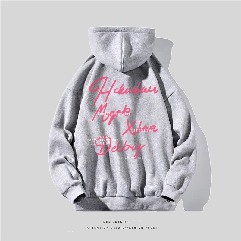 NRVP Áo Khoác Hoodie Tay Dài Dáng Rộng In Họa Tiết Phong Cách Hàn Quốc Dành Cho Nam Nữ