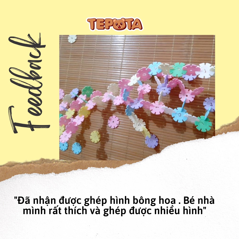 Hộp Đồ Chơi Lắp Ghép Hình Bông Hoa Tepota Nhiều Màu Cho Bé Sáng Tạo - Đồ Chơi Thông Minh BH01