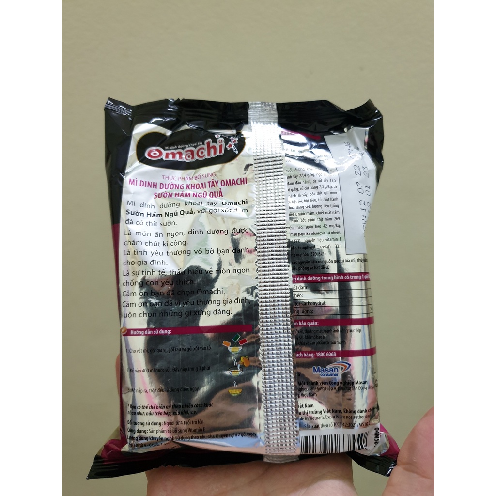 Mì khoai tây Omachi vị Sườn/Bò 80g